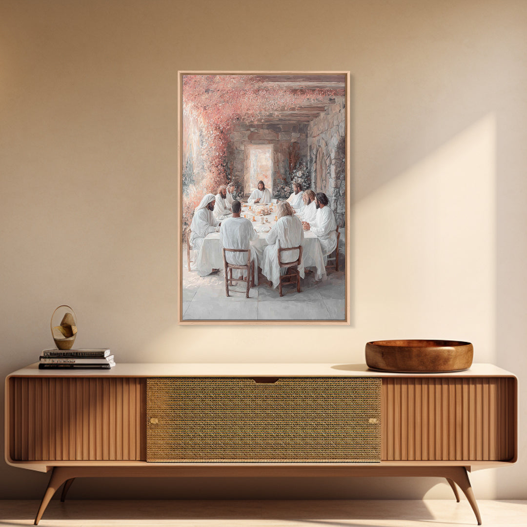 Supper Of Grace – Framed Canvas Print – Christian Wall Art – Christian Art Canvas – Jesus Painting – Christian Christmas Art – Christian De