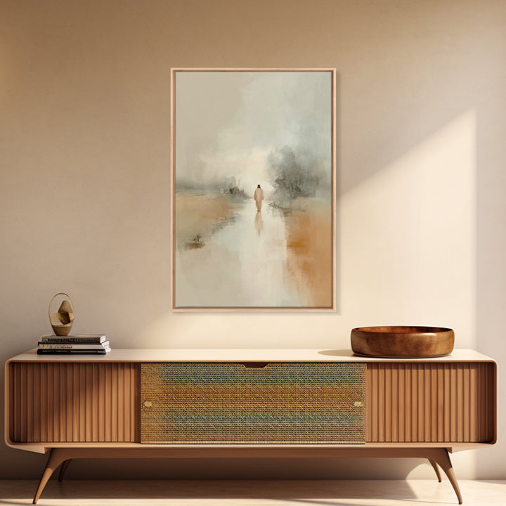 Sacred Stillness – Framed Canvas Print – Christian Art Canvas – Christian Painting – Subtle Christian Art – Modern Christian Art – Christma