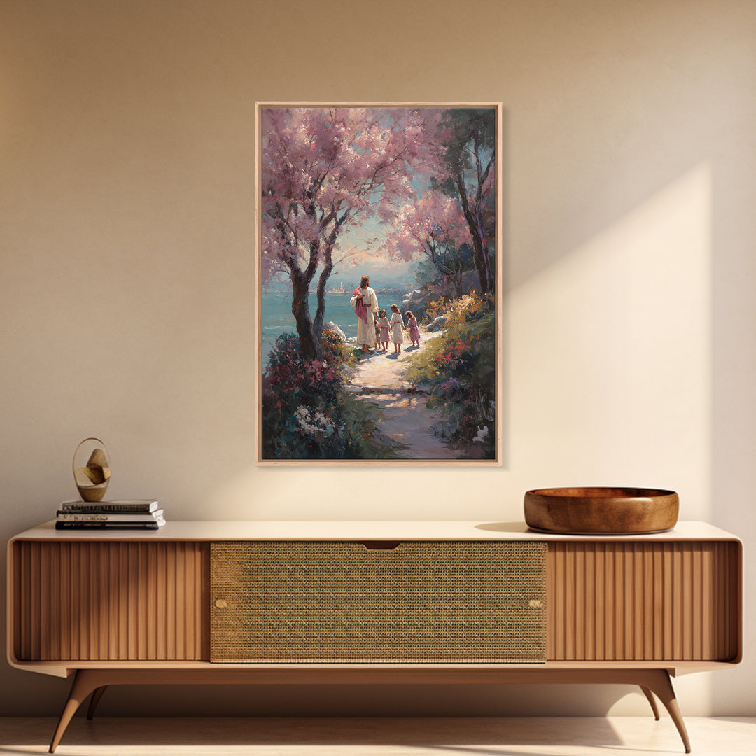 Springtime Promise | Framed Canvas Print | Christian Wall Art | Christian Art Canvas | Jesus Painting | Christian Decor