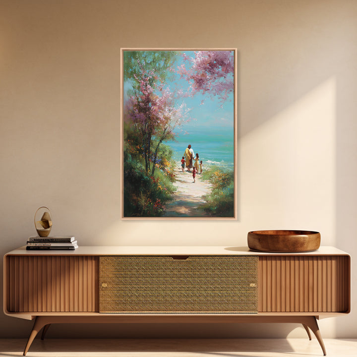 Garden Of Hope | Framed Canvas Print | Christian Art Canvas | Jesus Painting | Christian Wall Art | Christian Christmas