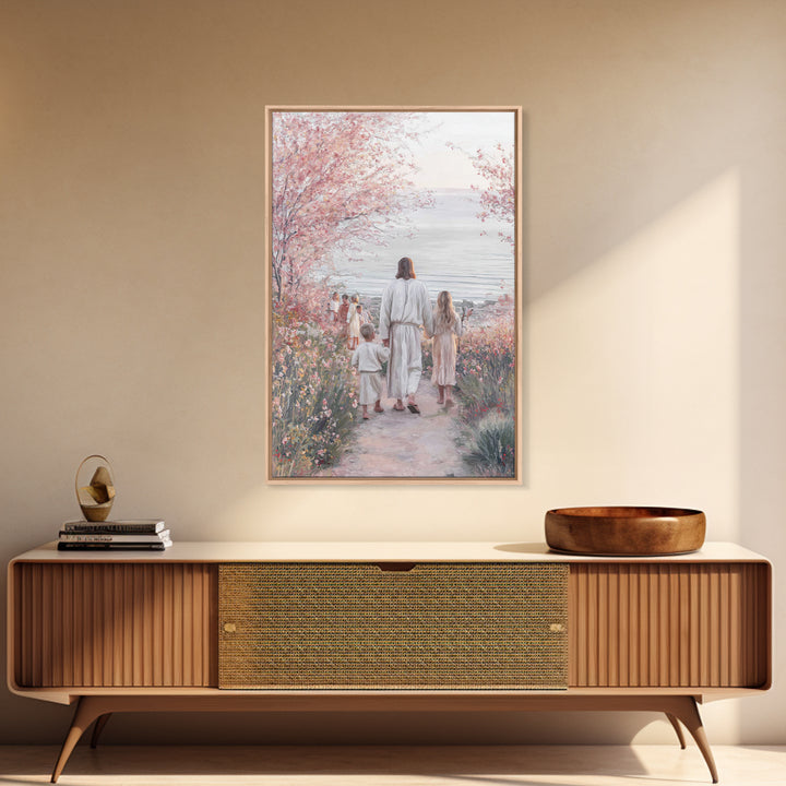 Silent Morning, Framed Canvas Print, Christian Wall Art, Christian Art Canvas, Jesus Painting, Christian Christmas Art