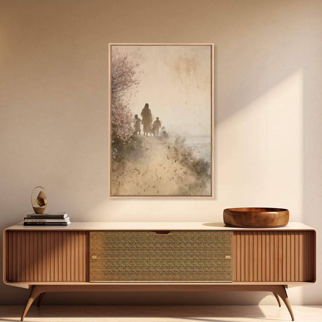 Eternal Walk | Framed Canvas Print | Jesus Painting | Christian Wall Art | Christian Art Canvas | Christian Gift Ideas