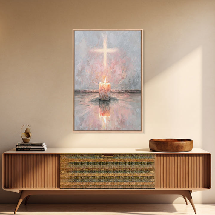 Light of Hope | Framed Canvas Print | Christian Wall Art | Christian Art Canvas | Modern Christian Art | Christian Gift | Christmas Art