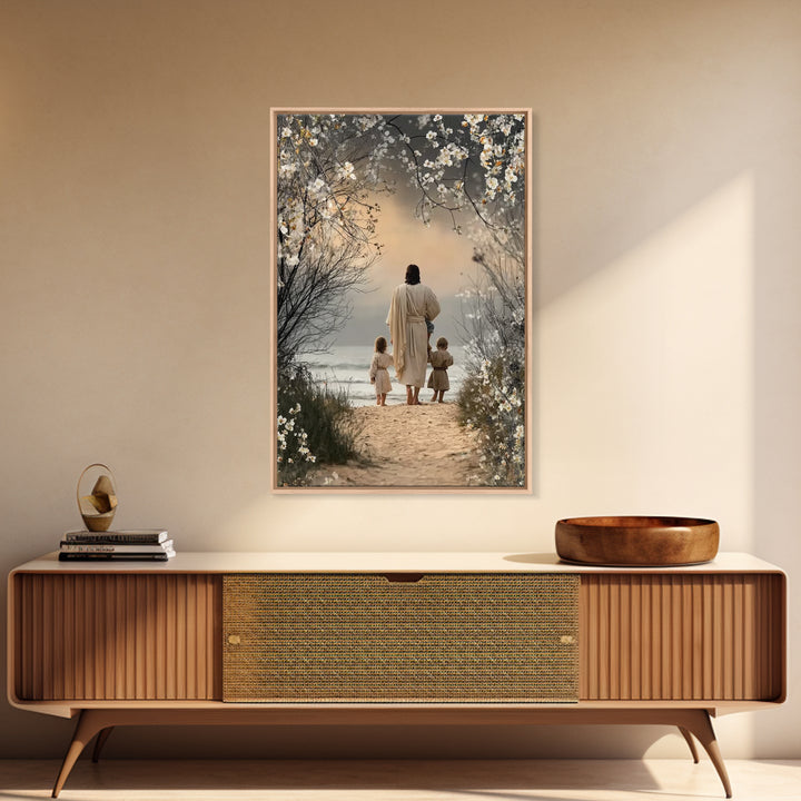 Golden Dawn – Framed Canvas Print – Christian Wall Art – Christian Art Canvas – Jesus Painting – Christian Christmas Art