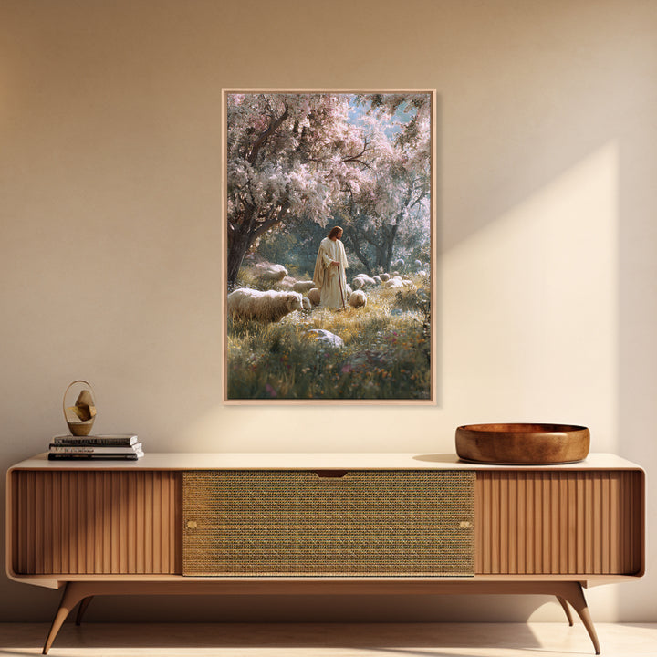 Fields Of Promise – Framed Canvas Print – Christian Art Canvas – Christian Wall Art – Jesus Painting – Christian Gift Ideas – Christian Art