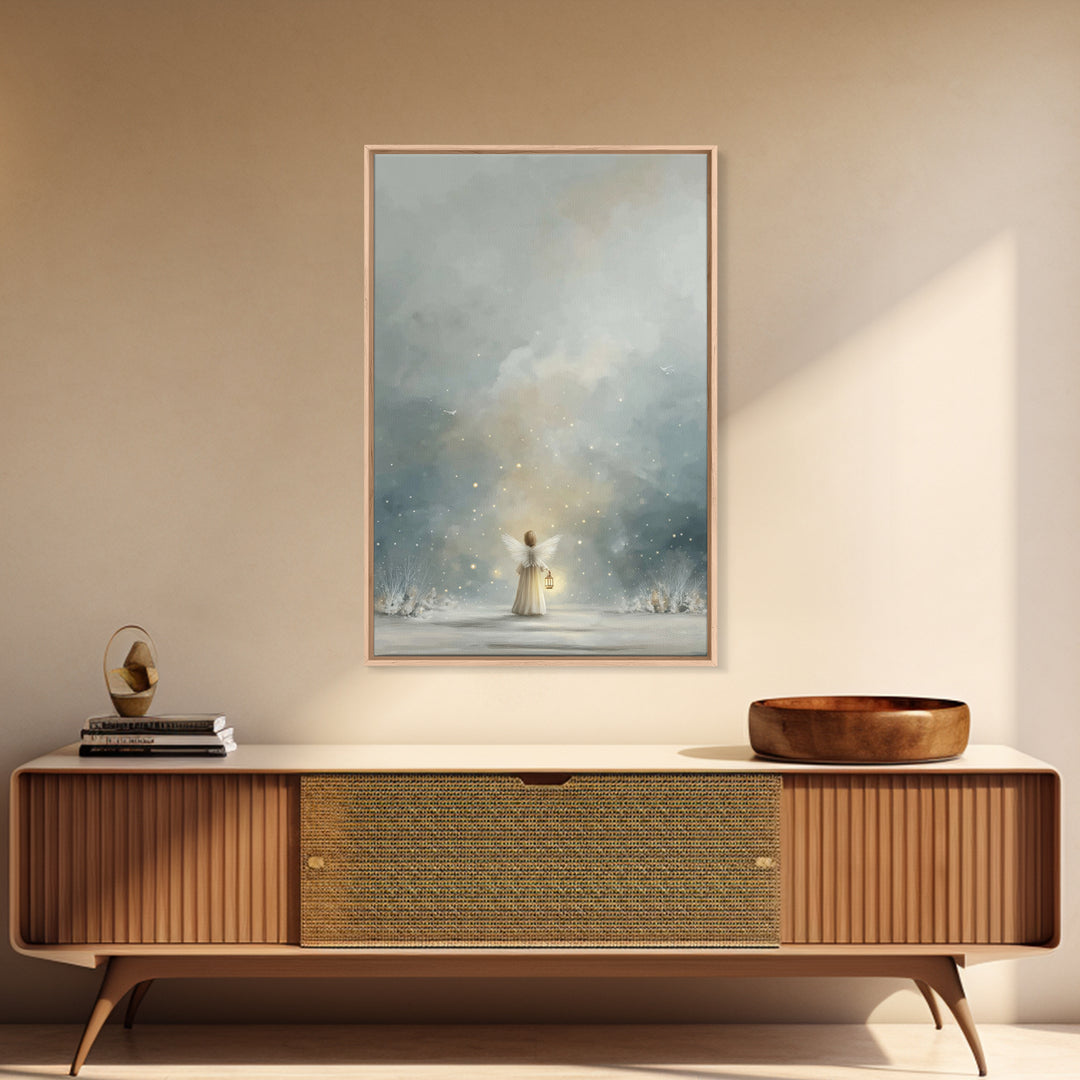 Midwinter Halo – Framed Canvas Print – Christian Christmas Art – Christian Art Canvas – Subtle Christian Art – Christian Wall Art – Christm