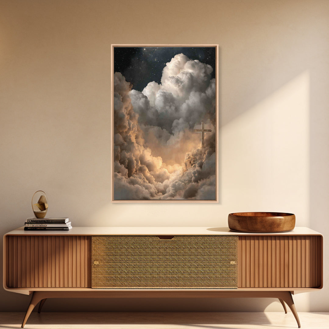 Clouds Of Promise | Framed Canvas Print | Christian Wall Art | Large Christian Painting | Christian Art Canvas | Christian Gift Ideas