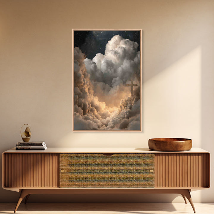 Clouds Of Promise | Framed Canvas Print | Christian Wall Art | Large Christian Painting | Christian Art Canvas | Christian Gift Ideas