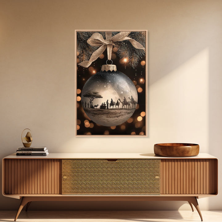 Bethlehem Night Star – Framed Canvas Print – Christian Wall Art – Christmas Canvas Wall Art – Jesus Christmas Art – Christian Art Gift – Mo