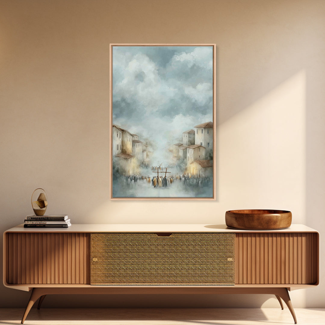 Valley Of Witness – Framed Canvas Print – Christian Art Canvas – Christian Wall Art – Modern Christian Painting – Christian Gift – Unique C