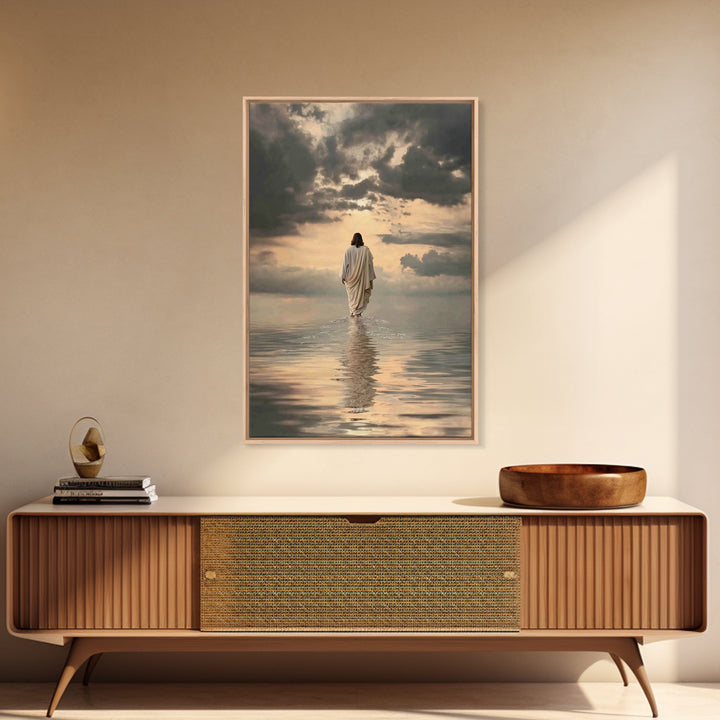 Eternal Walk, Framed Canvas Print, Christian Art Canvas, Christian Wall Art, Jesus Painting, Christian Decor, Christian Gift