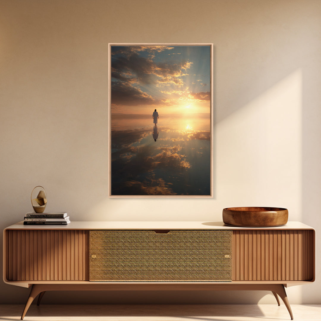 Celestial Path – Framed Canvas Print – Christian Art Canvas – Christian Wall Art – Christian Decor – Jesus Painting – Christian Gift