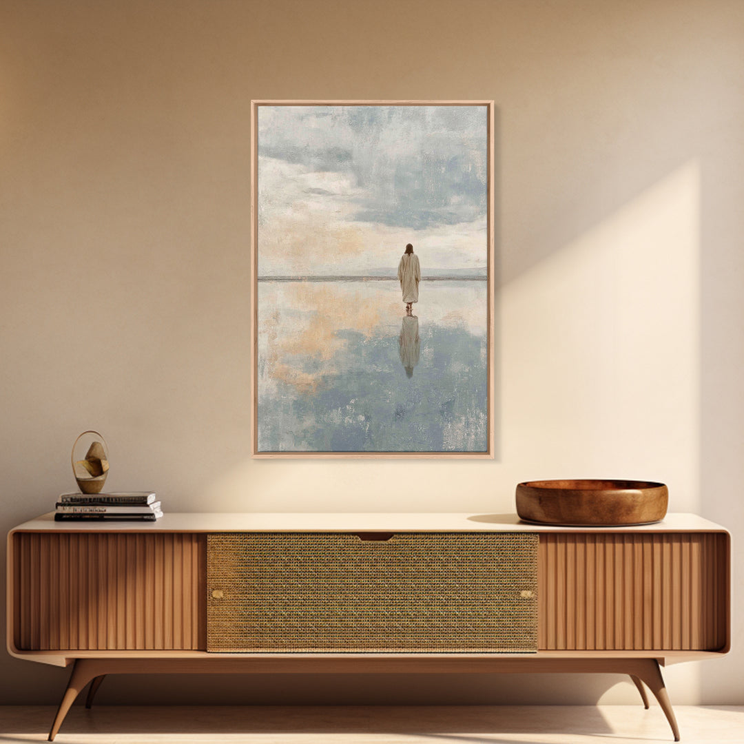 Calm Reverence | Framed Canvas Print | Christian Decor | Christian Art Canvas | Christian Gift | Christian Wall Art | Jesus Painting