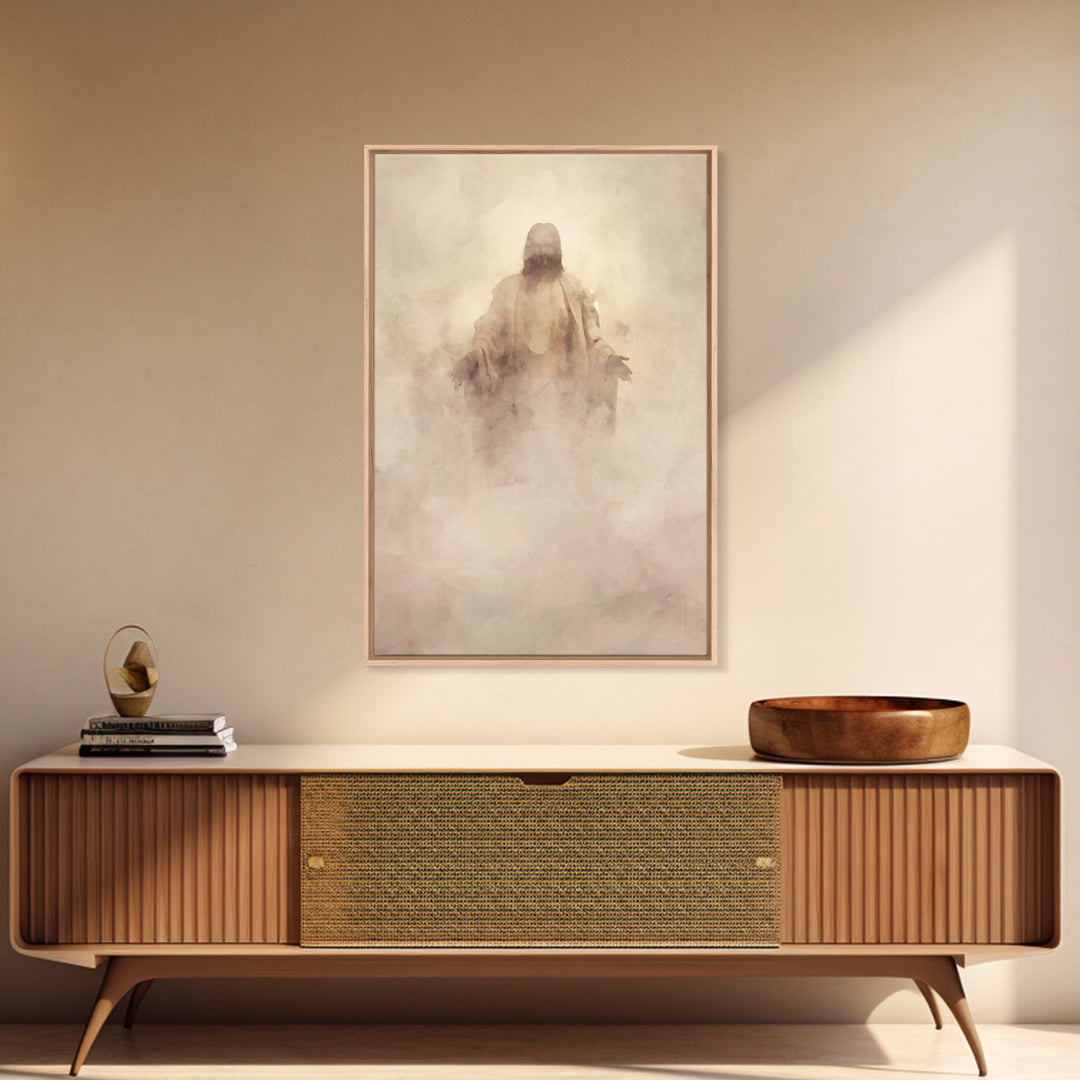 Eternal Presence – Framed Canvas Print – Christian Wall Art – Christian Art Canvas – Abstract Christian Art – Moody Christian Art – Jesus P