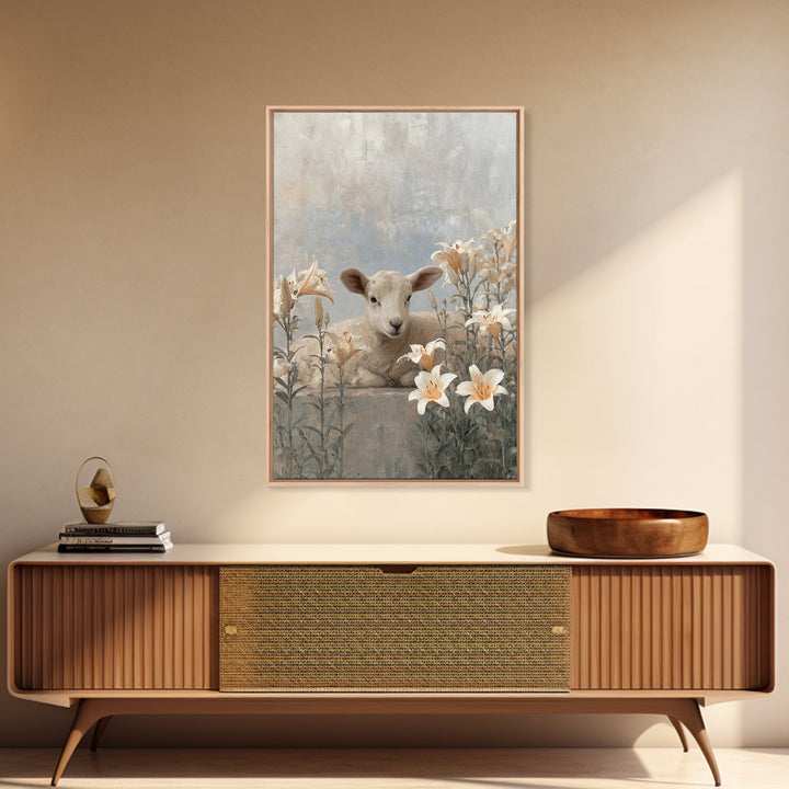 Graceful Meadow – Framed Canvas Print – Christian Wall Art – Subtle Christian Art – Christian Art Canvas – Christian Art Gift – Christian D