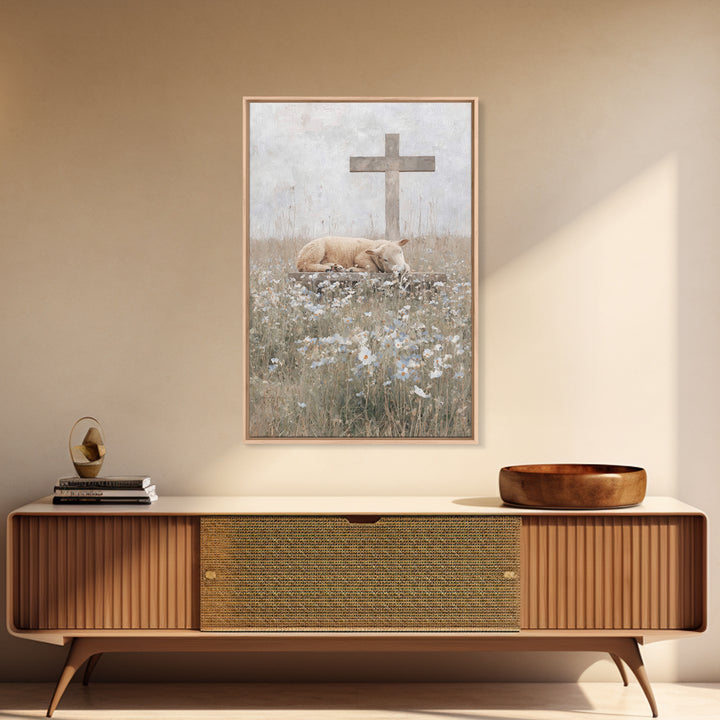 Resting Hope – Framed Canvas Print – Christian Wall Art – Christian Art Canvas – Subtle Christian Art – Christian Art Gift – Christian Deco
