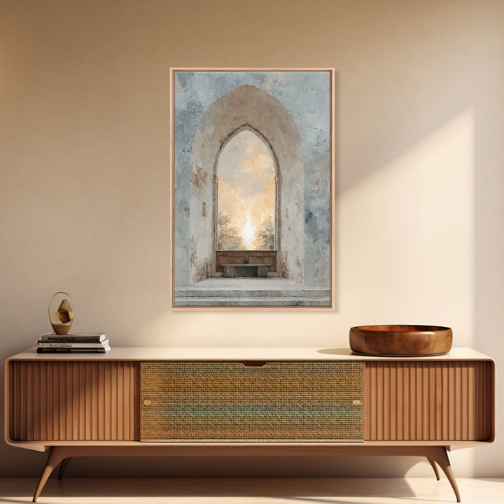 Sanctuary Glow – Framed Canvas Print – Christian Wall Art – Christian Art Printing – Christian Art Canvas – Abstract Christian Art – Christ