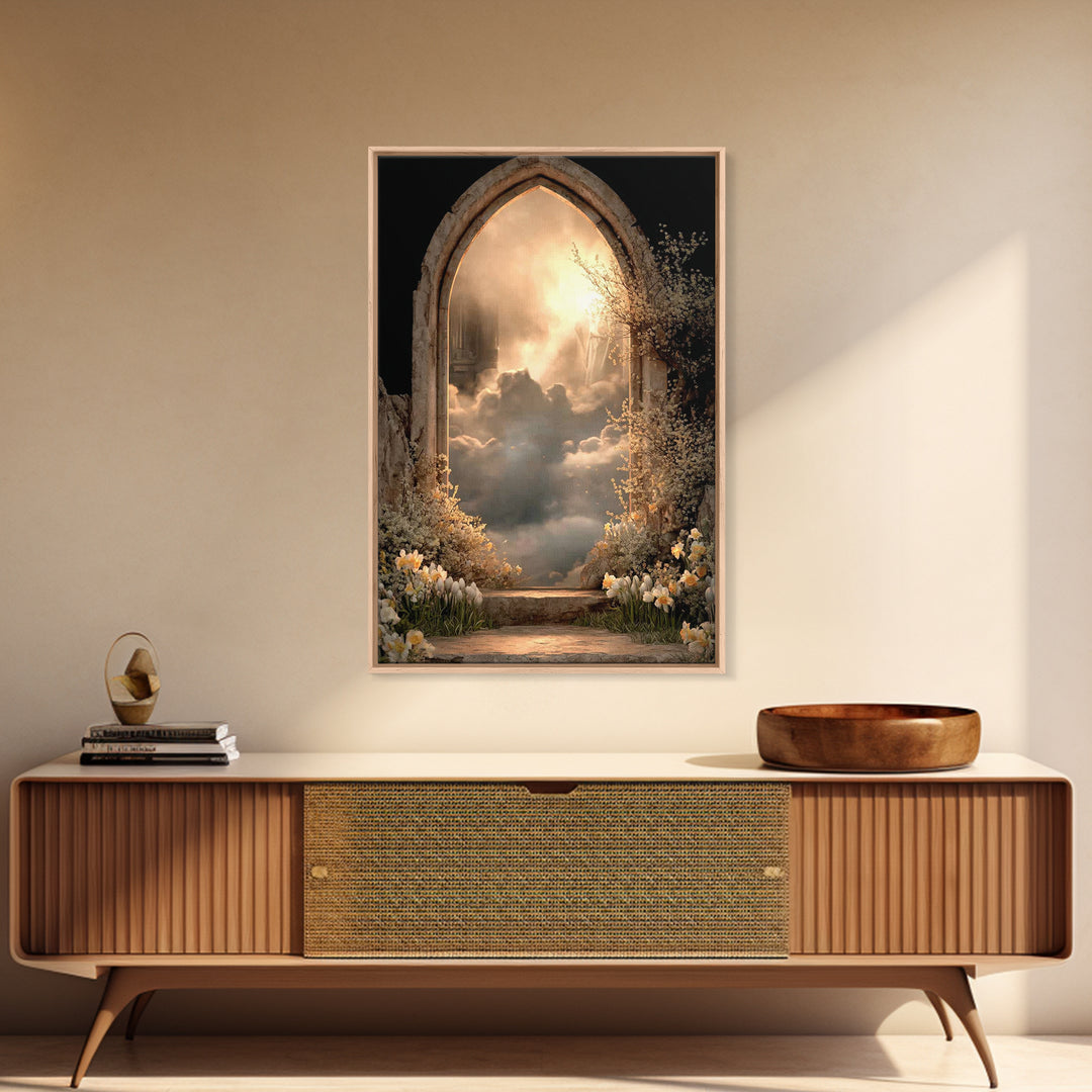 Clouds Of Promise – Framed Canvas Print – Christian Art Canvas – Christian Wall Art – Moody Christian Art – Christian Decor – Christian Art