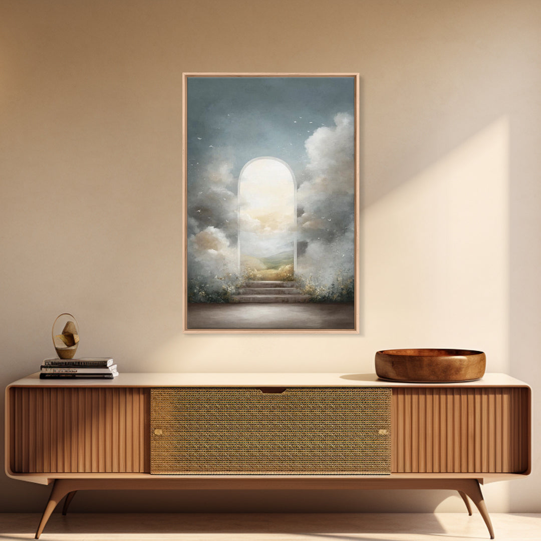 Blessed Meadow – Framed Canvas Print – Christian Wall Art – Christian Art Canvas – Pastoral Scenery – Modern Christian Painting – Christian