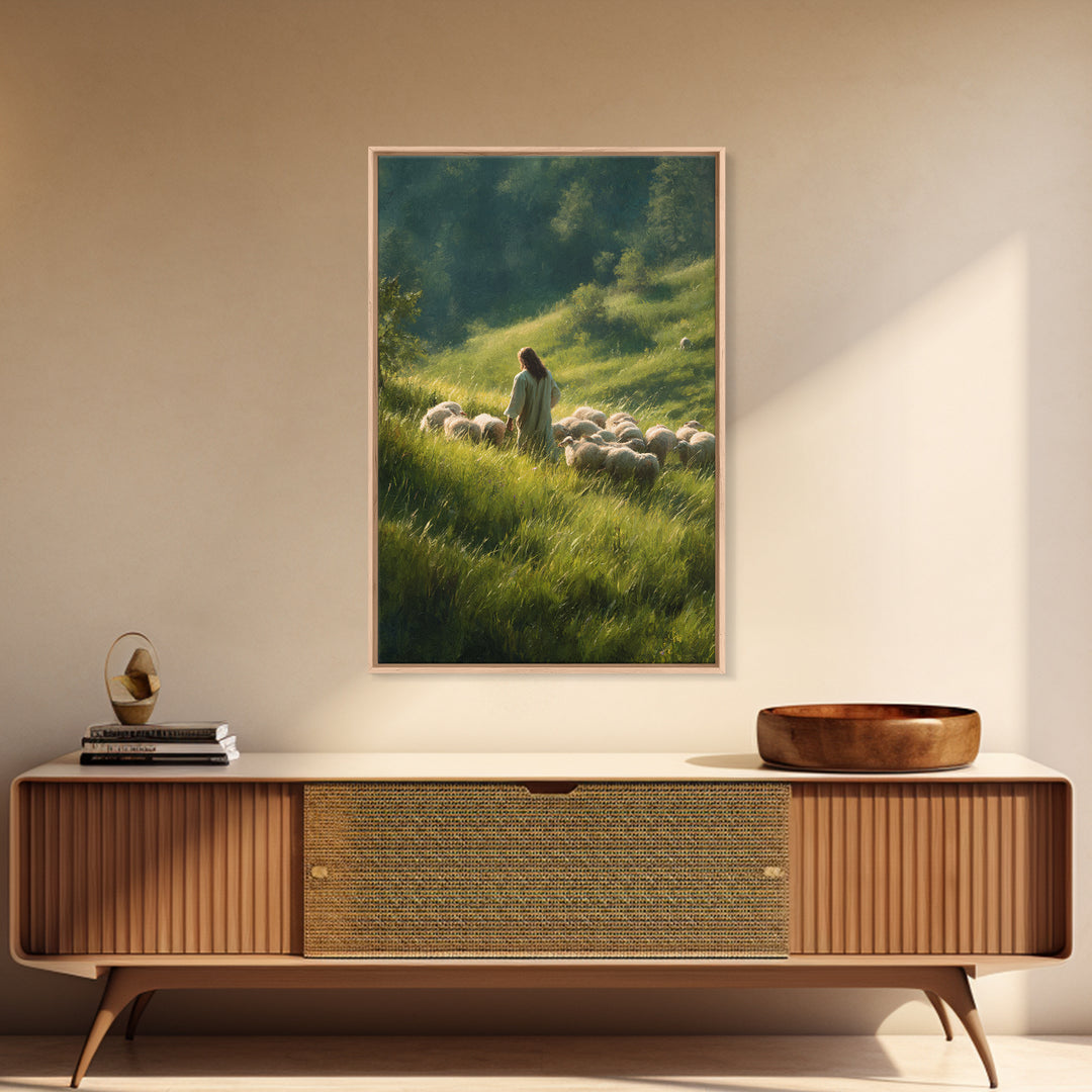 Fields Of Mercy – Framed Canvas Print – Jesus Art Print – Christian Wall Art – Christian Art Canvas – Modern Christian Painting – Christian