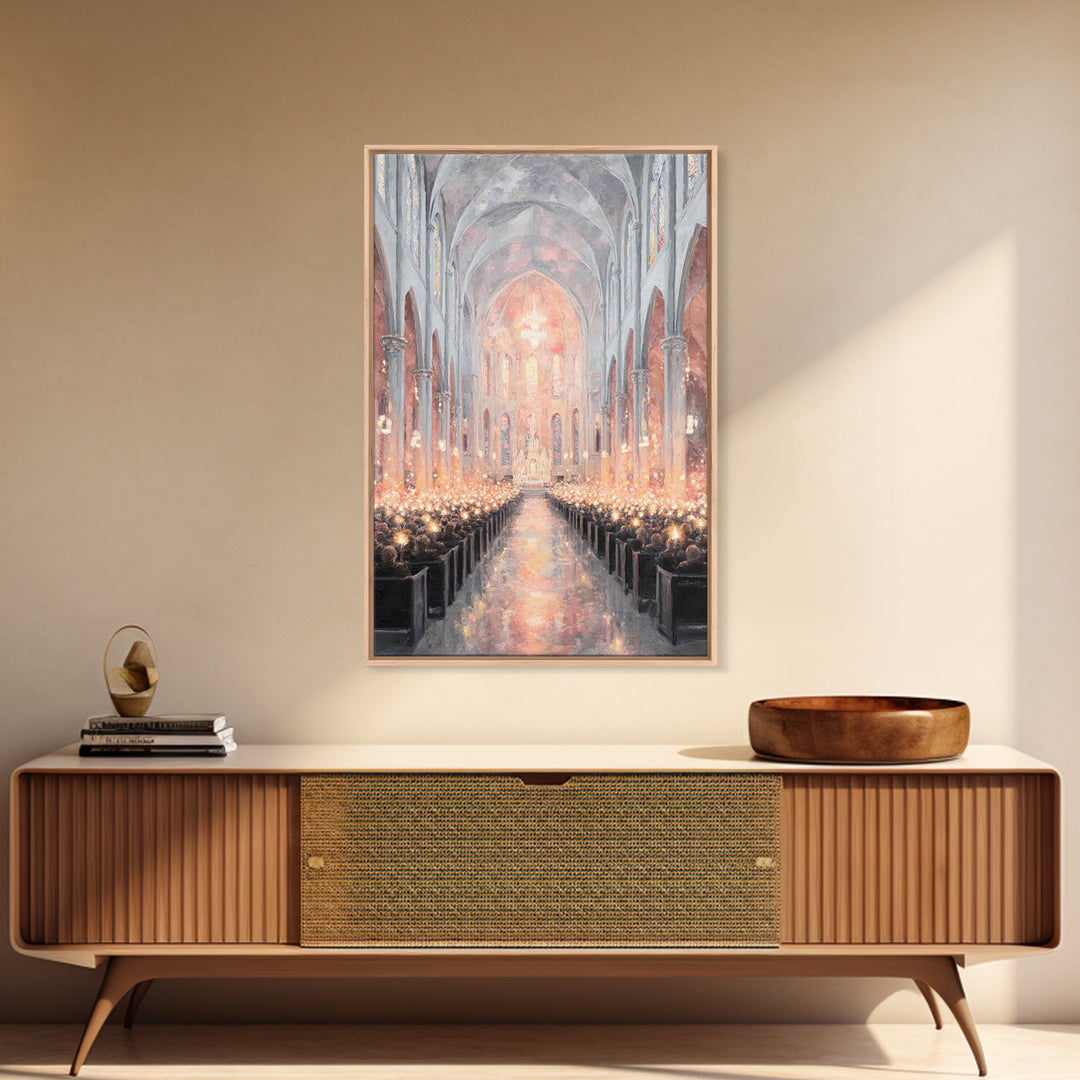 Radiant Nativity – Framed Canvas Print – Christian Art Canvas – Framed Christian Art – Christian Wall Art – Christmas Wall Art – Vintage Ch