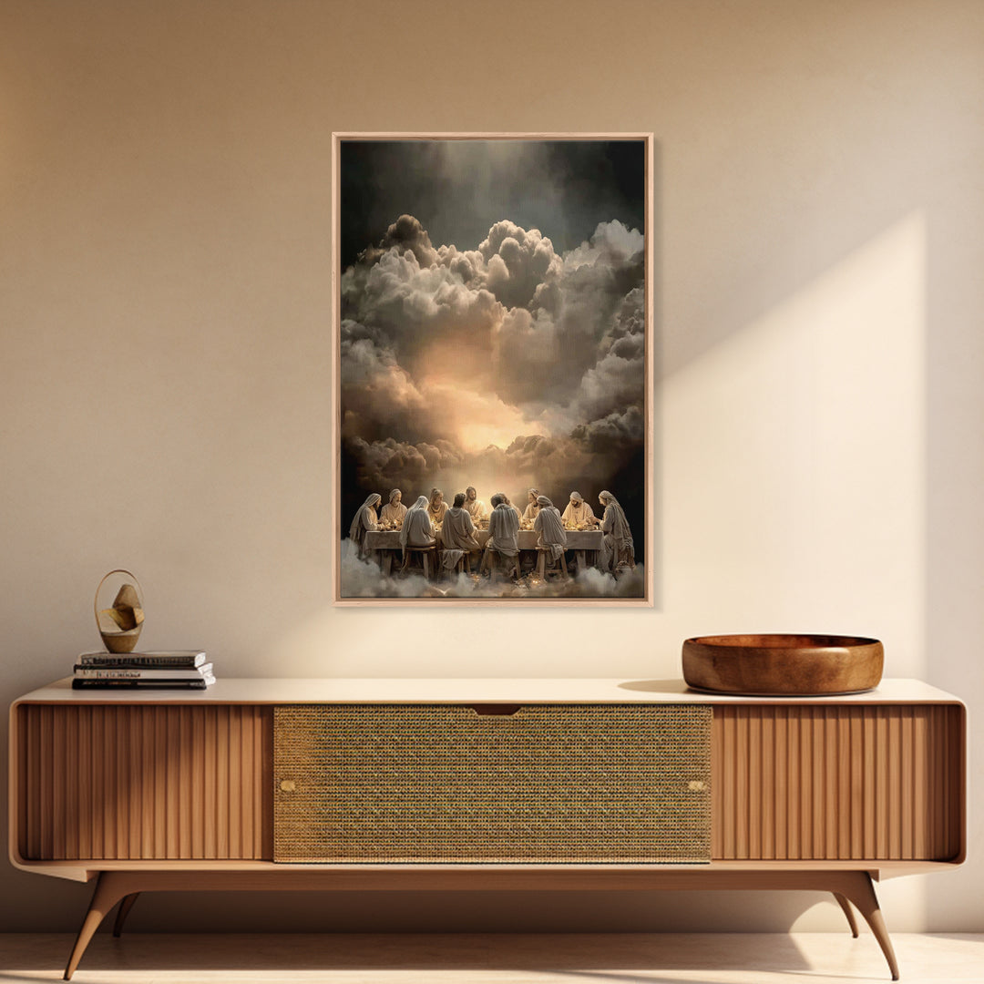 Circle Of Disciples – Framed Canvas Print – Christian Art Canvas – Christian Wall Art – Jesus Painting – Christian Art – Christmas Art