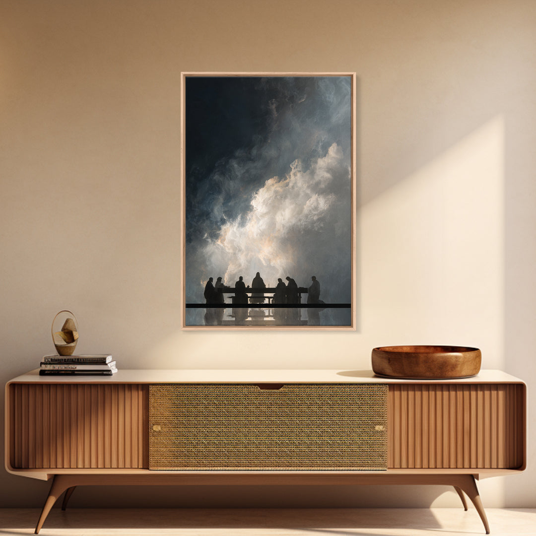 Divine Banquet – Framed Canvas Print – Jesus Painting – Christian Wall Art – Christian Art Canvas – Christian Art – Modern Christian Art