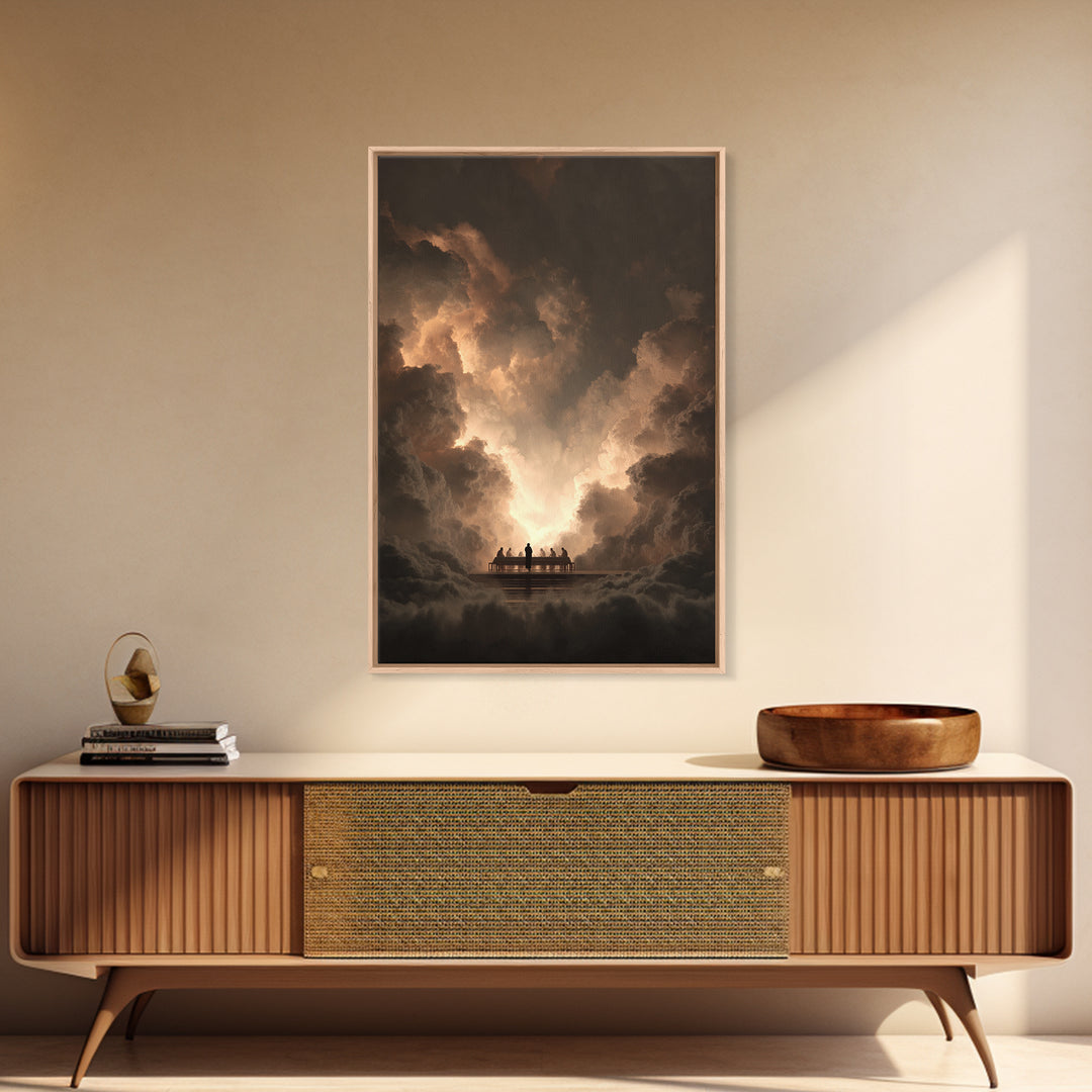 Eternal Table – Framed Canvas Print – Christian Art Canvas – Modern Christian Art – Jesus Painting – Christian Wall Art – Christmas Art