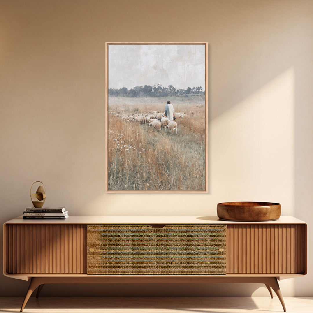 Golden Fields | Framed Canvas Print | Christian Wall Art | Christian Art Canvas | Subtle Christian Art | Christian Painting | Christian Art