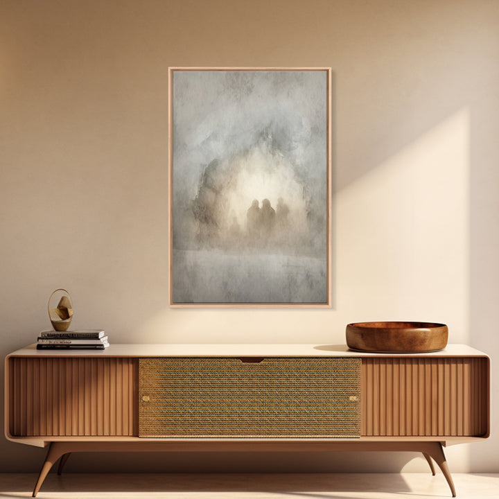 Divine Winter Journey – Framed Canvas Print – Christian Art – Christian Art Canvas – Christian Wall Art – Jesus Painting – Christian Christ
