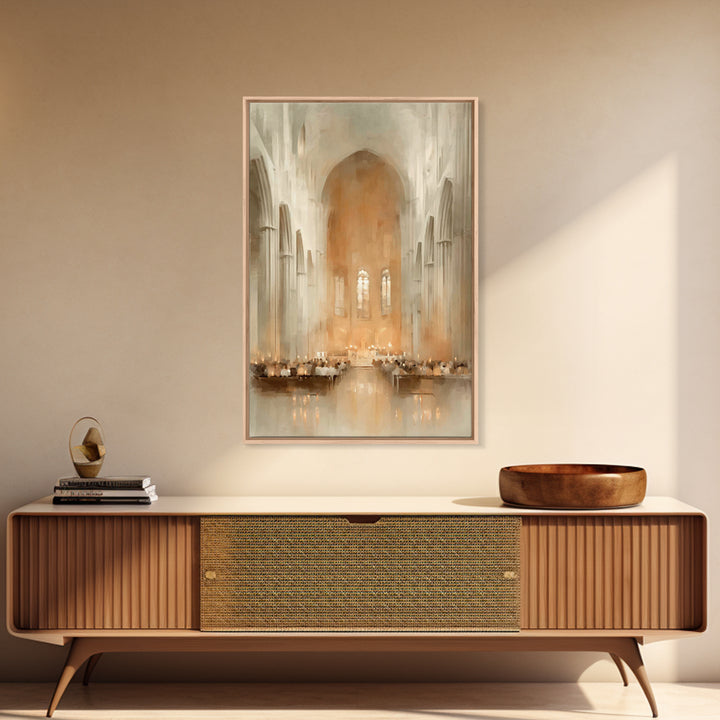 Cathedral Grace – Framed Canvas Print – Christian Art Canvas – Christian Wall Art – Christmas Art Work – Modern Christian Art