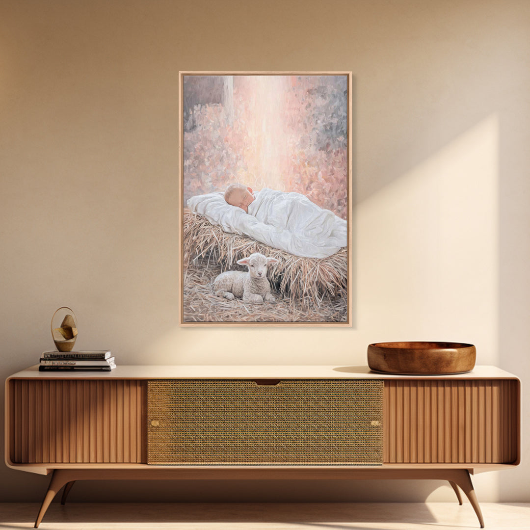 Radiant Holy Dawn – Framed Canvas Print – Christian Wall Art – Modern Christian Art – Jesus Christmas Art – Christmas Art Prints – Christia