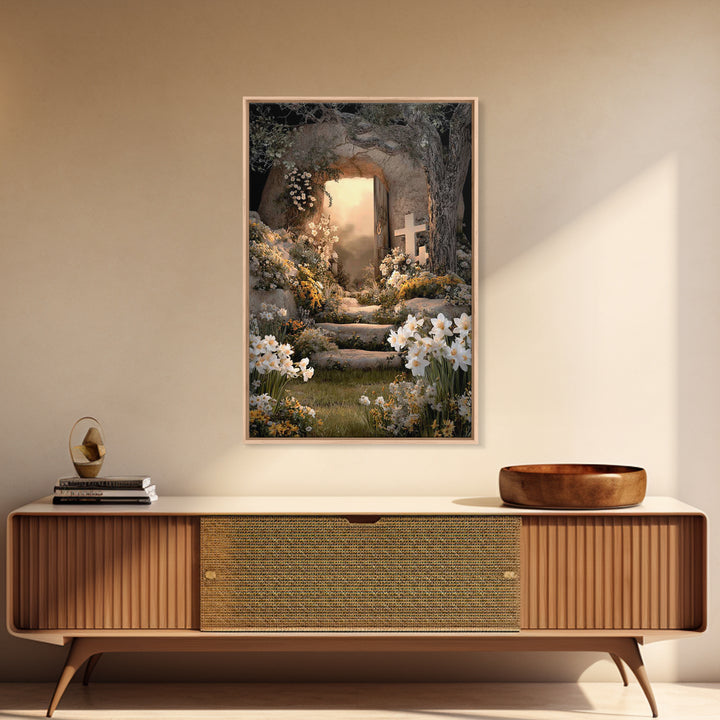 Eternal Promise | Framed Canvas Print | Christian Wall Art | Jesus Painting Canvas | Christian Christmas Art | Christian Decor