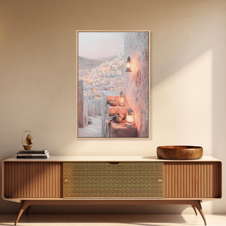 City Of Light – Framed Canvas Print – Christian Art Print – Christmas Wall Art – Christian Art Canvas – Christian Decor For Home – Christma