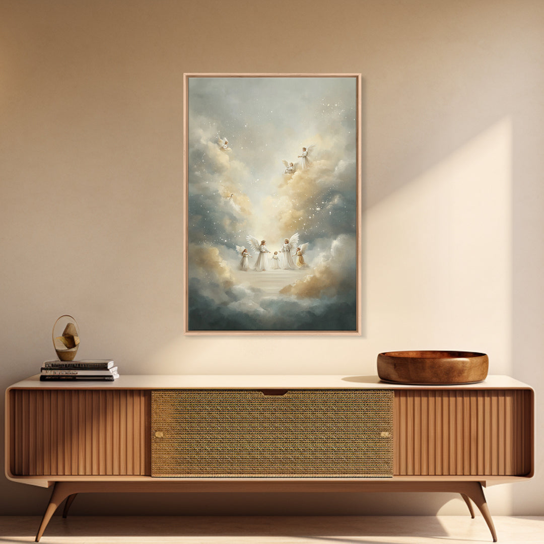Midnight Bethlehem – Framed Canvas Print – Christian Christmas Art – Christmas Canvas Wall Art – Christian Art Work – Moody Christmas Art