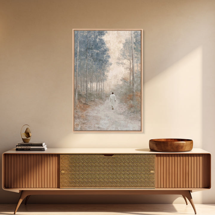 Walk Of Peace – Framed Canvas Print – Christian Wall Art – Christian Art Canvas – Modern Christian Painting – Jesus Painting – Christian De