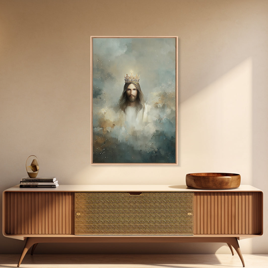 Crowned Glory – Framed Canvas Print – Jesus Art Print – Christian Wall Art – Christian Art Canvas – Christian Art – Unique Christian Art