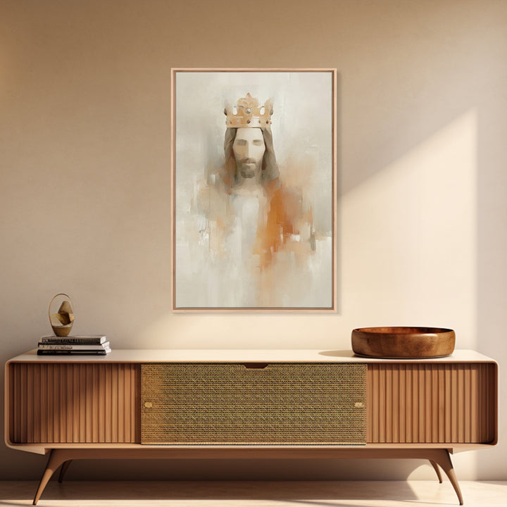 Holy Light Reverie - Framed Canvas Print - Christian Art Canvas - Christian Wall Art - Jesus Painting - Christian Decor - Christmas Art - F