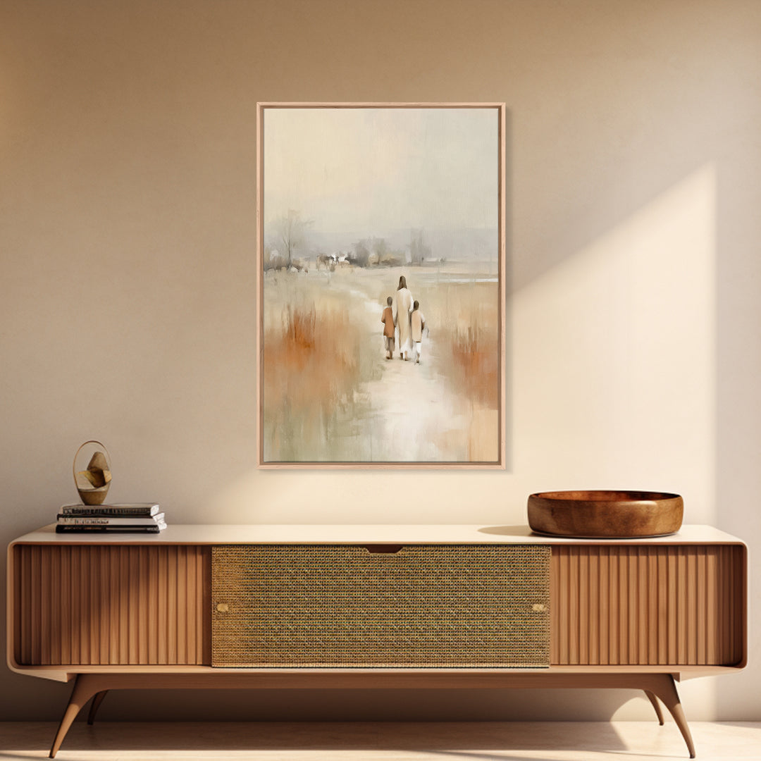 Valley Of Calm, Framed Canvas Print, Christian Art Canvas, Jesus Painting, Christian Wall Art, Christian Gift, Christian Christmas Art