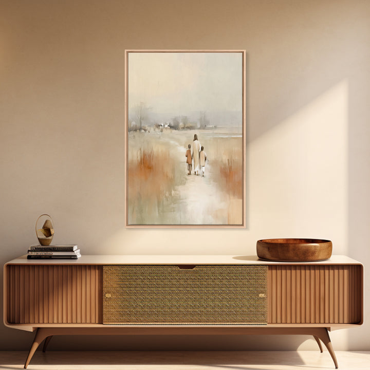 Valley Of Calm, Framed Canvas Print, Christian Art Canvas, Jesus Painting, Christian Wall Art, Christian Gift, Christian Christmas Art