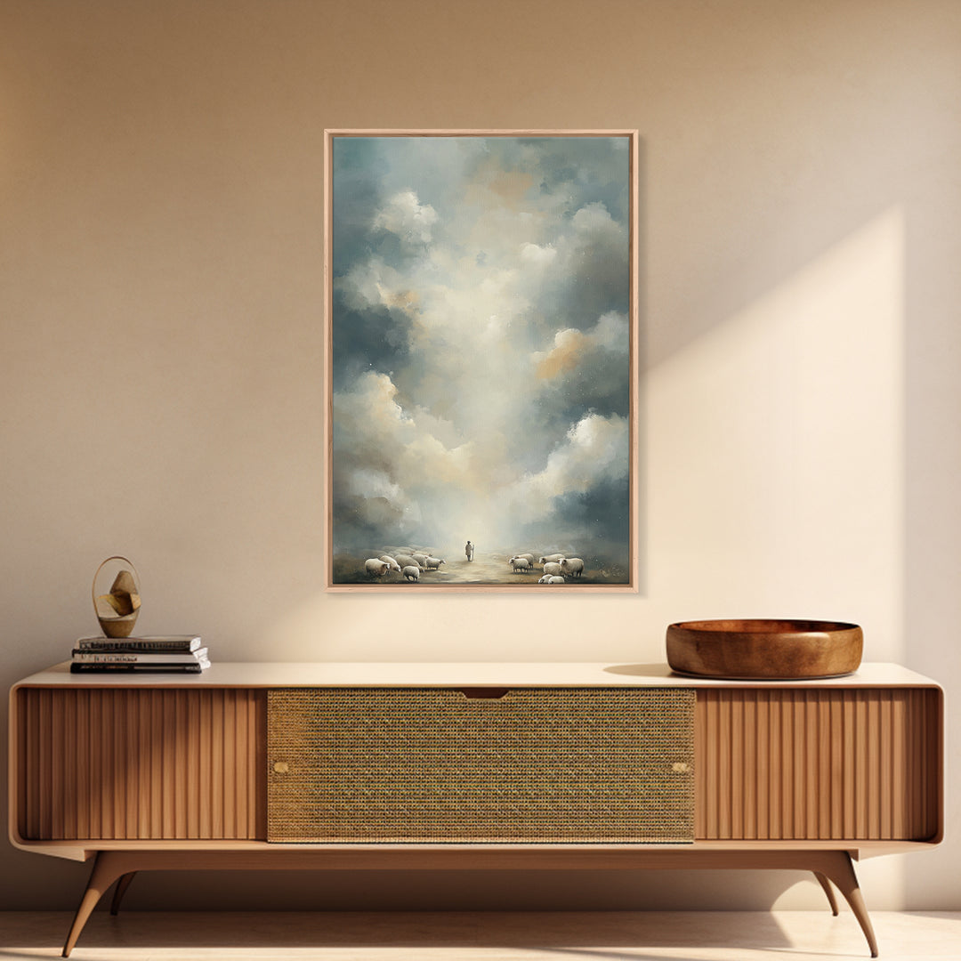 Clouds Of Promise – Framed Canvas Print – Christian Art Canvas – Christian Wall Art – Large Christian Art – Subtle Christian Art – Christia