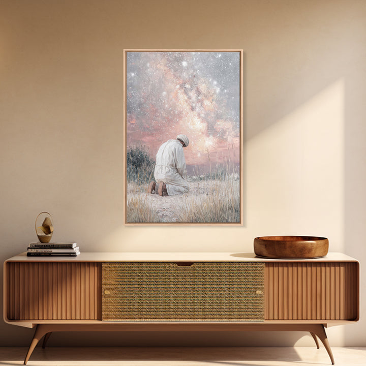 Pastures Of Grace – Framed Canvas Print – Christian Art Canvas – Vintage Christian Art – Christian Wall Art – Moody Christian Art – Christi