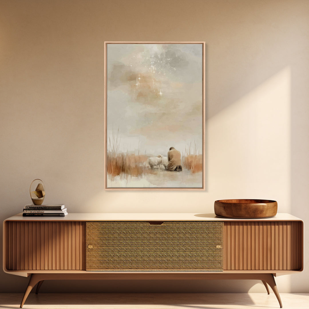 Quiet Mercy – Framed Canvas Print – Christian Art Canvas – Christian Wall Art – Subtle Christian Art – Christian Painting – Christian Chris