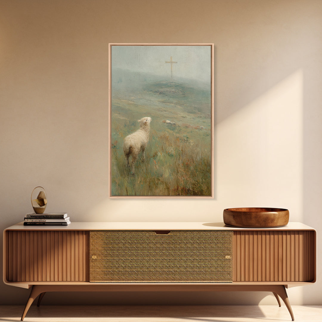 Hillside Promise | Framed Canvas Print | Christian Wall Art | Christian Art Canvas | Subtle Christian Art | Christian Christmas Art | Chris