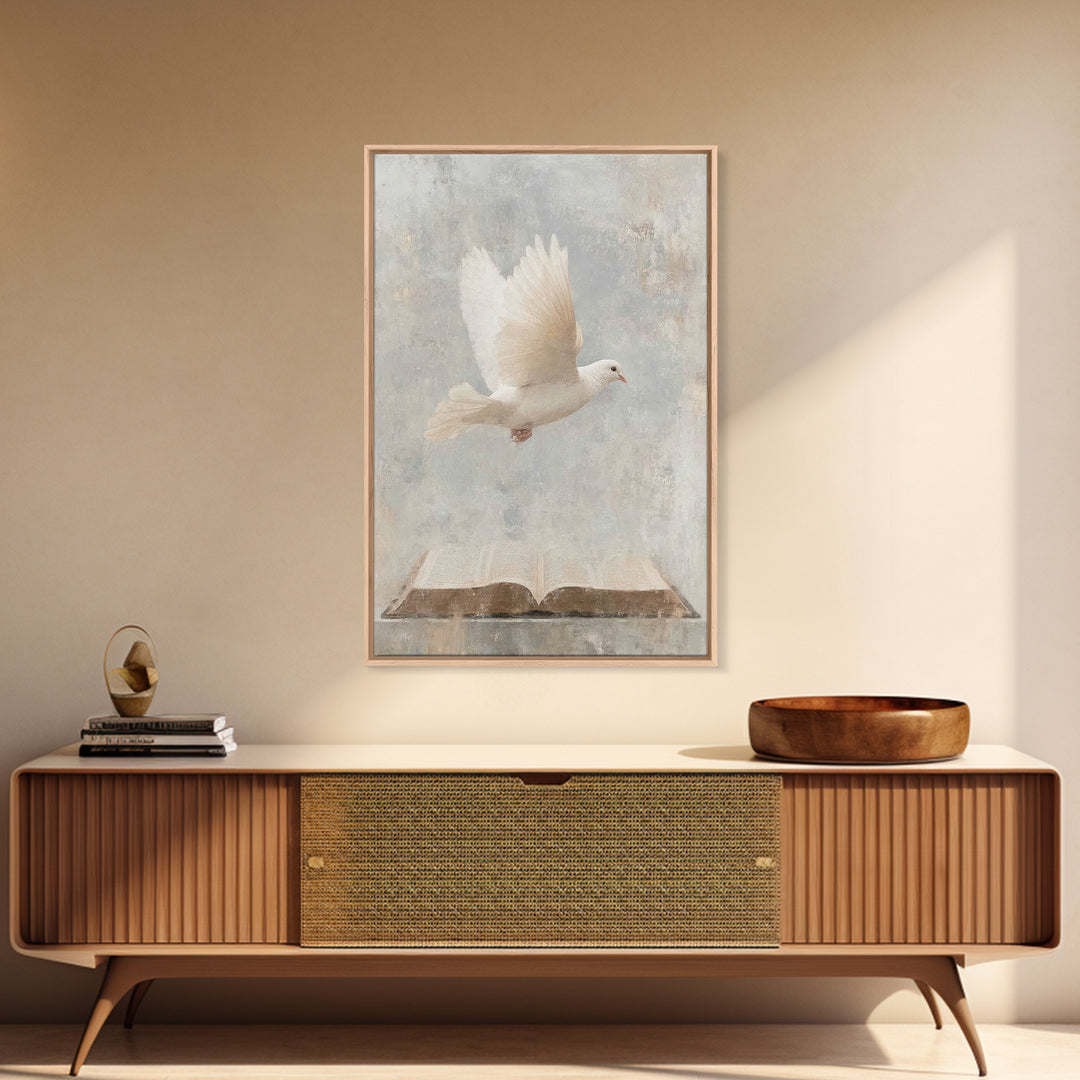 Holy Light Flight – Framed Canvas Print – Christian Art – Christian Wall Art – Christian Art Canvas – Subtle Christian Art – Christian Gift