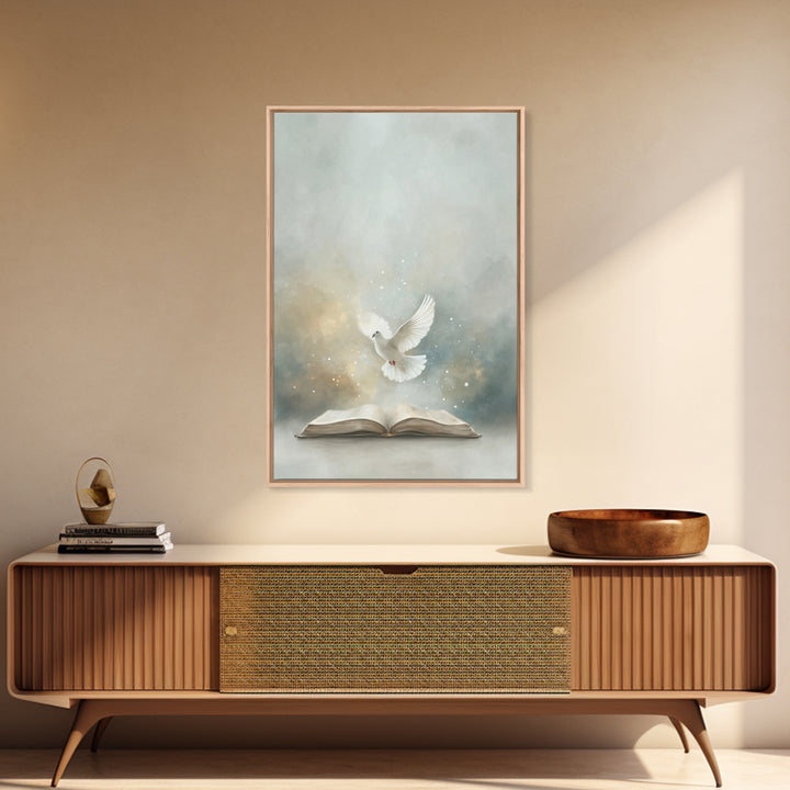Heavenly Illumination – Framed Canvas Print – Christian Art – Christian Wall Art – Vintage Christian Art – Christian Art Canvas – Christian