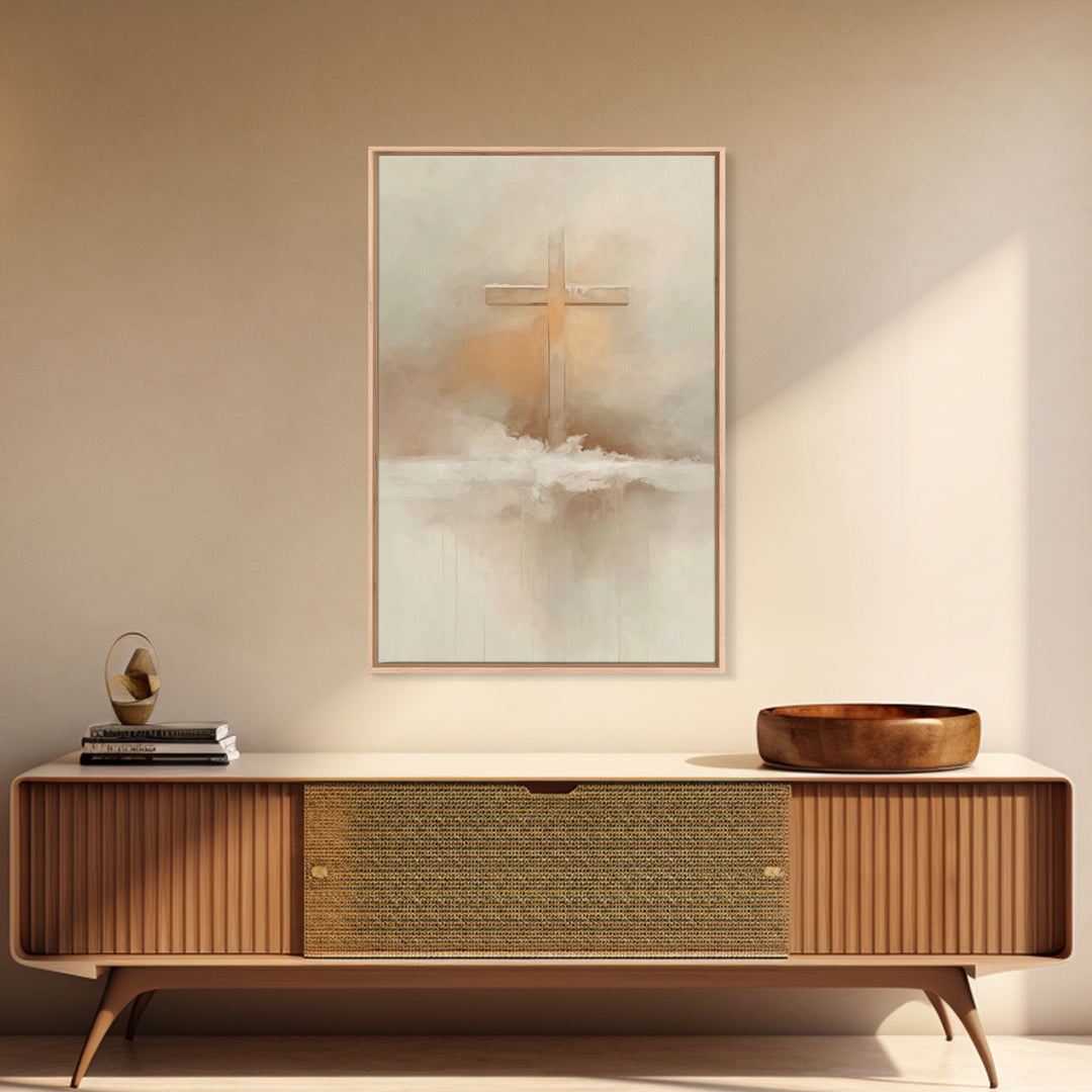 Winter Redemption – Framed Canvas Print – Christian Art Print – Christian Wall Art – Subtle Christian Art – Christian Decor – Christian Gif