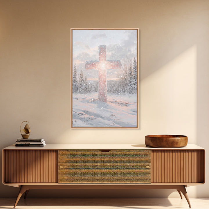 Morning Of Hope – Framed Canvas Print – Christian Art – Christian Wall Art – Christian Art Canvas – White Christmas Art – Christian Decorat