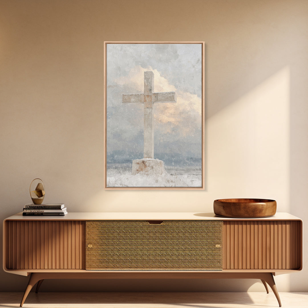 Dawn Of Redemption – Framed Canvas Print – Christian Art Canvas – Christian Wall Art – Vintage Christian Art – Christmas Wall Art – Christi