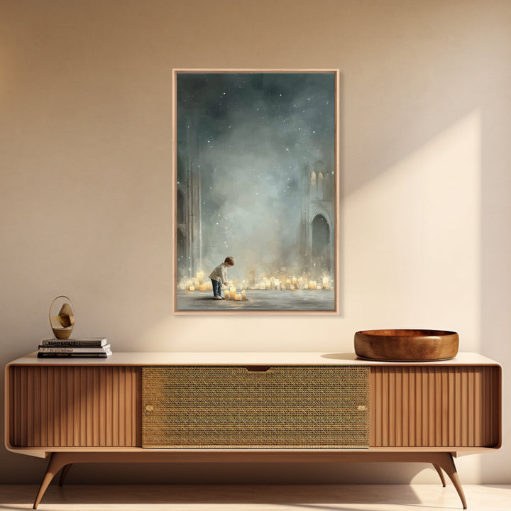 Heavenly Dawn – Framed Canvas Print – Christian Wall Art – Christian Christmas Art – Christian Art Canvas – Modern Christian Art – Christia